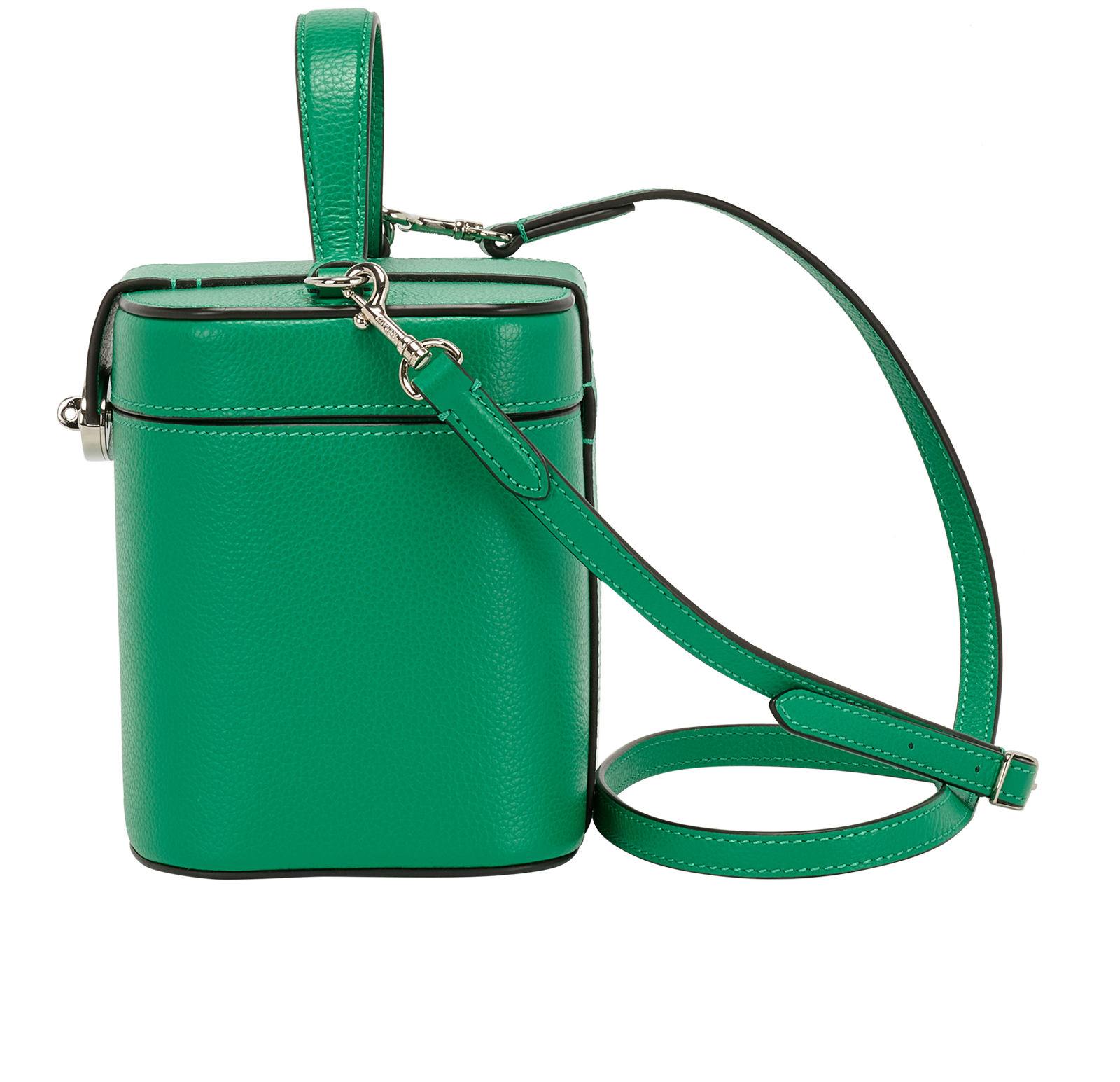 Vanity Case Crossbody Bag, &pound;450, Handbags, Green, Leather, Bottom view